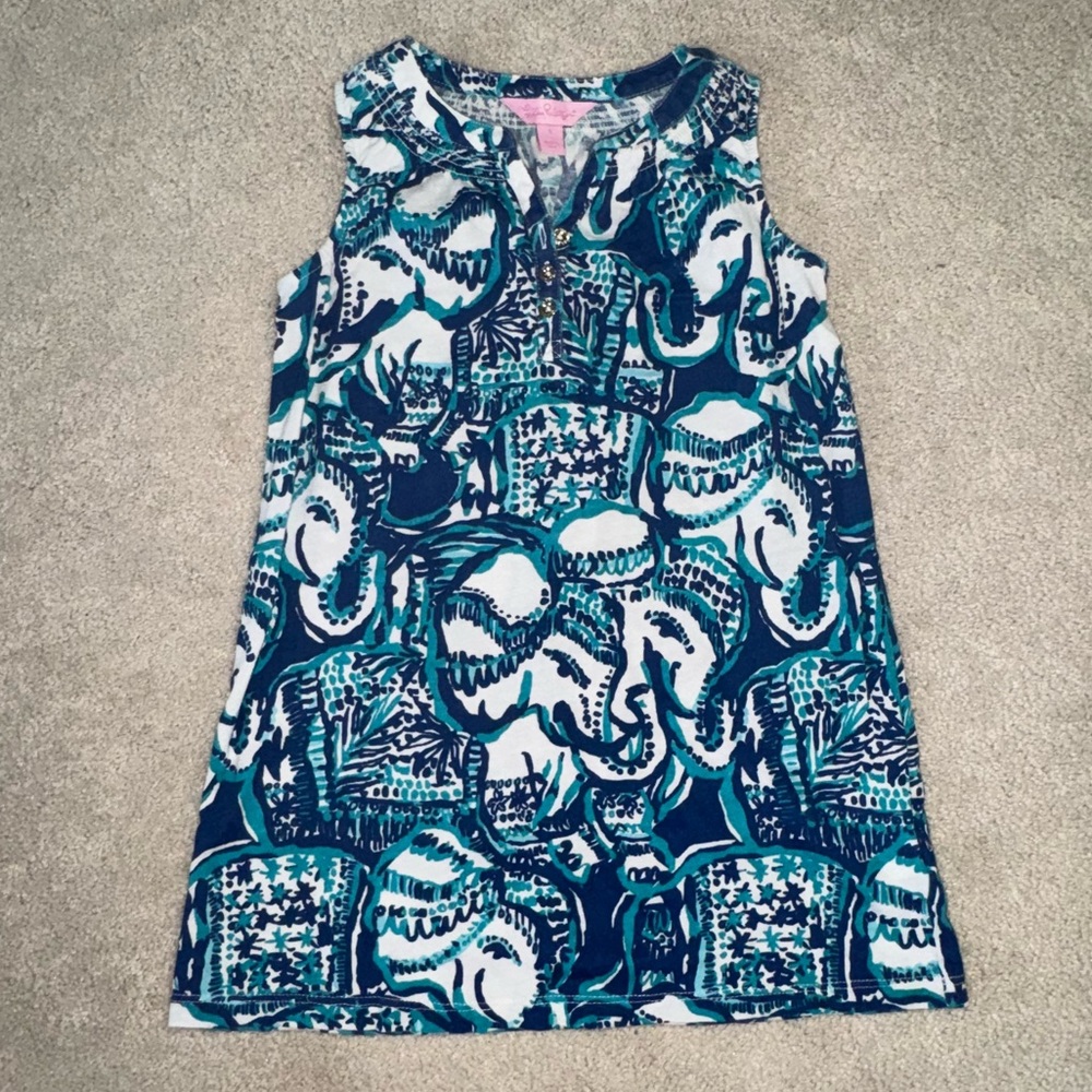 Lilly Pulitzer Teal and White Patterned Top